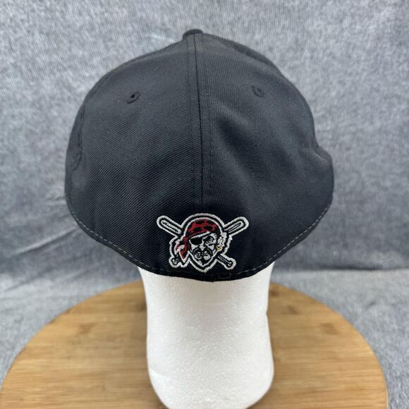 Pittsburgh Pirates Hat Cap Fitted Mens 7 3/4 Black Yellow MLB Baseball New Era - Picture 3 of 12